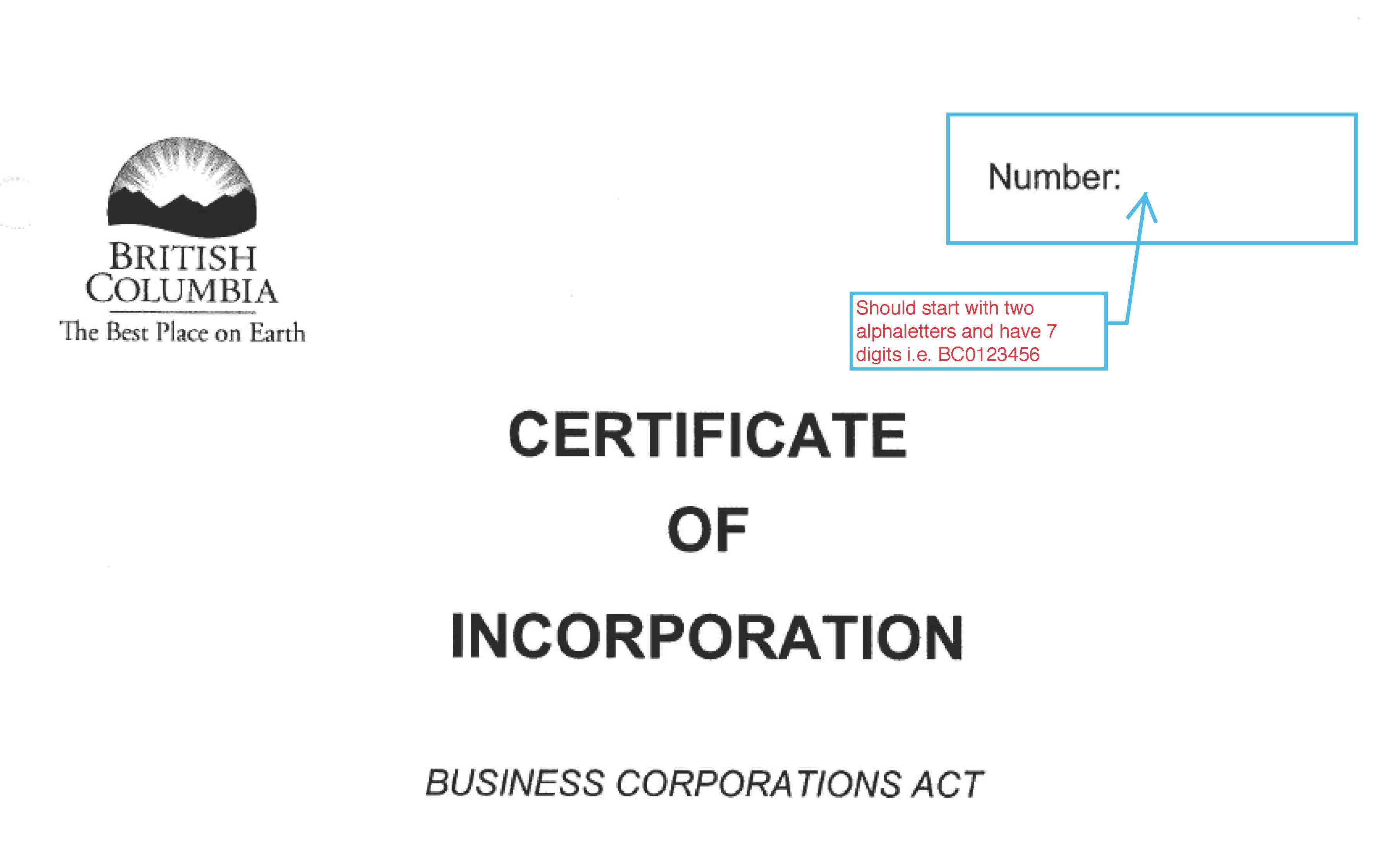 What Does A Certificate Of Incorporation Look Like